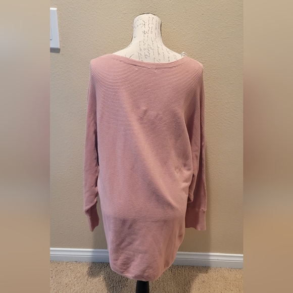 Pink Long Sleeve Sweater Dress - Picture 4 of 4